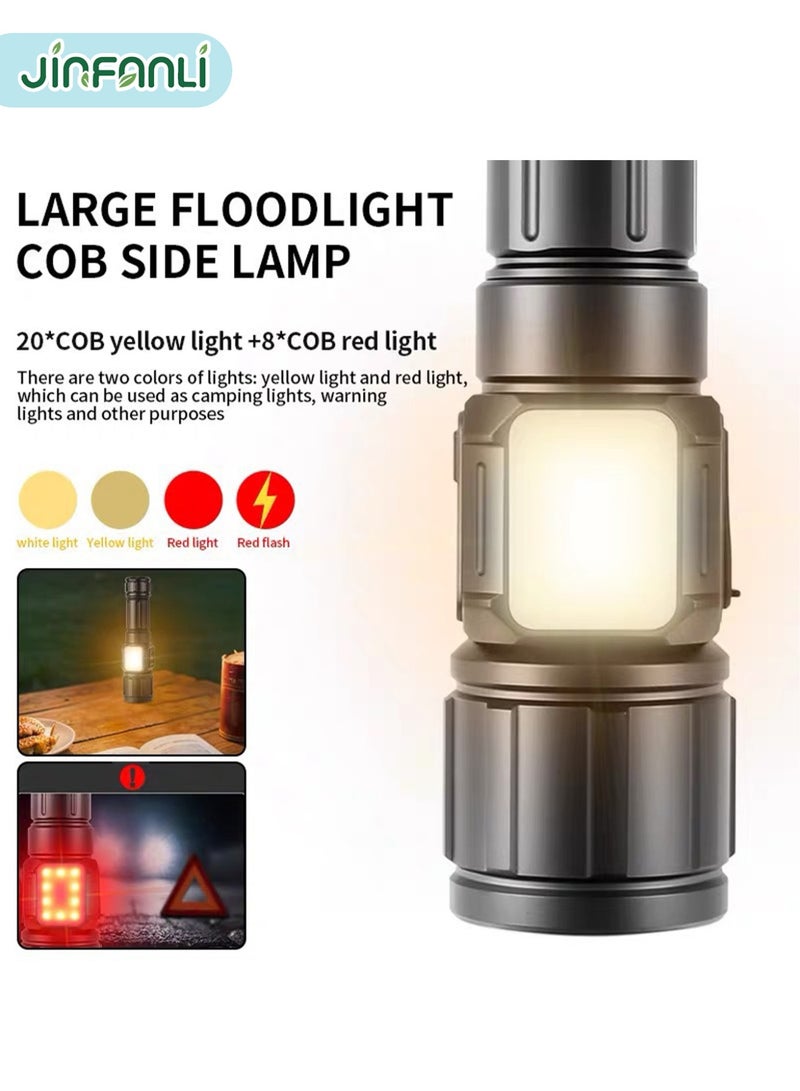 JINFANLI High Lumen Flashlight with Magnetic, Bright Flash Light 4 Modes with 5000 mAh Battery, Tactical Flashlight for Camping, Hiking, Dog Walking - Image 2